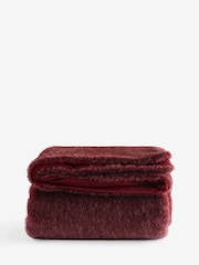 Rockett St George Burgundy Red Luxe Faux Fur Slogan Throw - Image 5 of 5