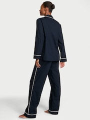 Victoria's Secret Dark Twilight Blue Cotton Long Pyjama Set - Image 2 of 3