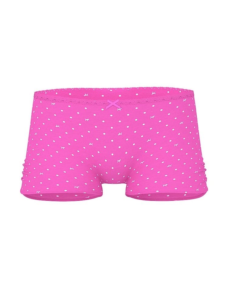 Victoria's Secret PINK Pink Gossip Short Cotton Ruffle Knickers - Image 3 of 3