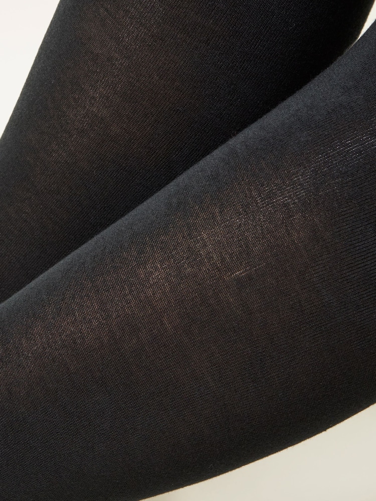 FatFace Black Thick Plain Tights - Image 1 of 2 FatFace Black Thick Plain Tights - Image 1 of 2