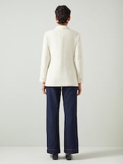 LK Bennett Mariner Cream Tailored Jacket - Image 2 of 3