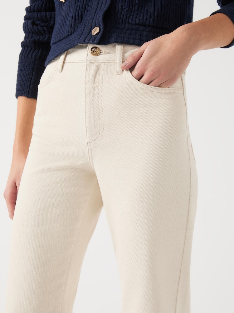 LK Bennett Cream Clara Straight Leg Trousers - Image 3 of 3