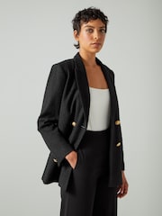 LK Bennett Black Mariner Tailored Jacket - Image 3 of 3