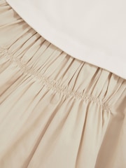 Reiss Neutral Wren Cotton Layered Sleeveless Midi Dress - Image 4 of 4