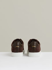 Reiss Chocolate Brown Emil Suede Slip-Ons Elasticated Trainers - Image 5 of 5