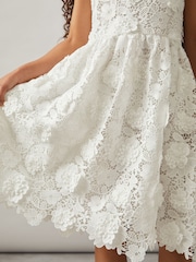 Reiss Ivory Melody Guipure-Lace Midi Dress - Image 4 of 5
