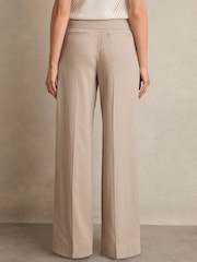Reiss Neutral Delilah Lyocell-Linen Wide-Leg Trousers - Image 4 of 5