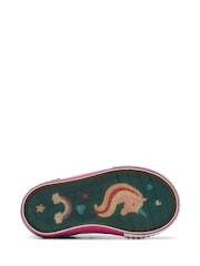 Pink Myth - Clarks Clarks Toddler Wide Fit Foxing Canvas Shoes - Imagen 7 de 7