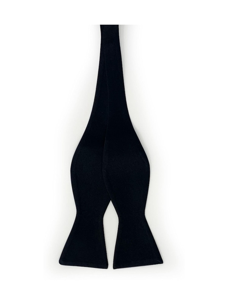 The Savile Row Company Black Self Bow Tie - Image 1 of 2 The Savile Row Company Black Self Bow Tie - Image 1 of 2