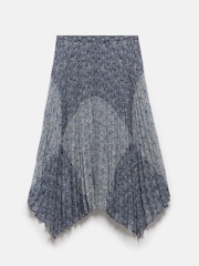 Mint Velvet Blue Geometric Print Midi Skirt - Image 7 of 8