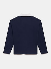 Mint Velvet Blue Long Sleeve 100% Cotton Polo Top - Image 8 of 8