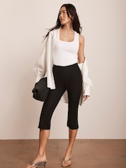 Mint Velvet Black Peddle Pusher Trousers - Image 3 of 8