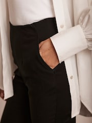 Mint Velvet Black Peddle Pusher Trousers - Image 4 of 8