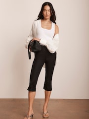 Mint Velvet Black Peddle Pusher Trousers - Image 5 of 8