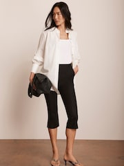 Mint Velvet Black Peddle Pusher Trousers - Image 6 of 8