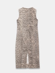 Mint Velvet Cream Leopard Print Denim Column Dress - Image 8 of 8