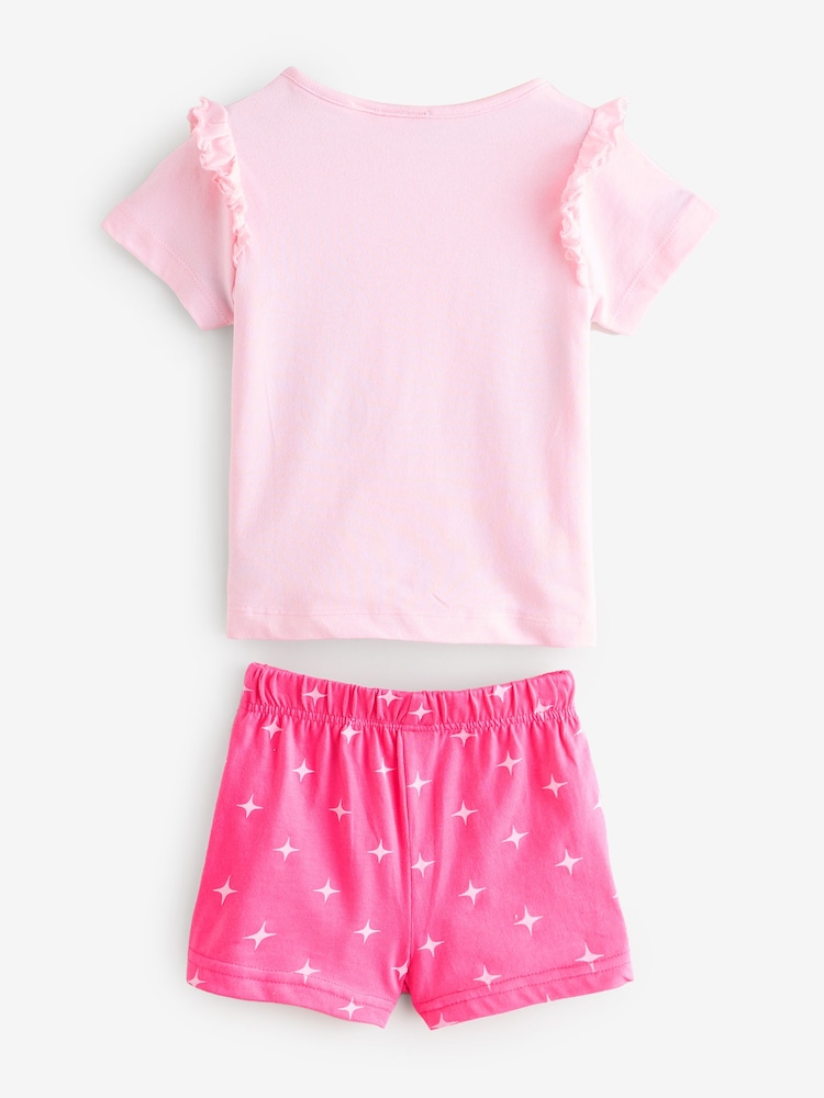 Vanilla Underground Pink Girls Paw Patrol Skye Short Sleeve Leg 100% Cotton Pyjamas Set - Image 2 of 4