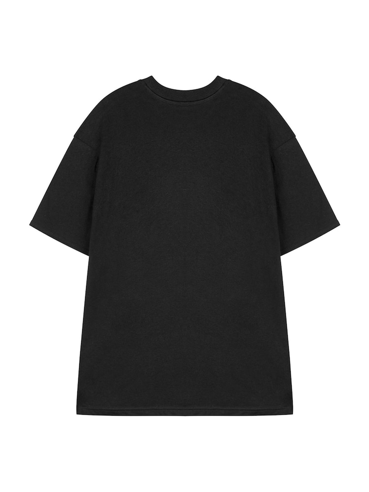 Vanilla Underground Black Nirvana Mens Distressed Logo Print Short Sleeved 100% Cotton T-Shirt - Image 2 of 6