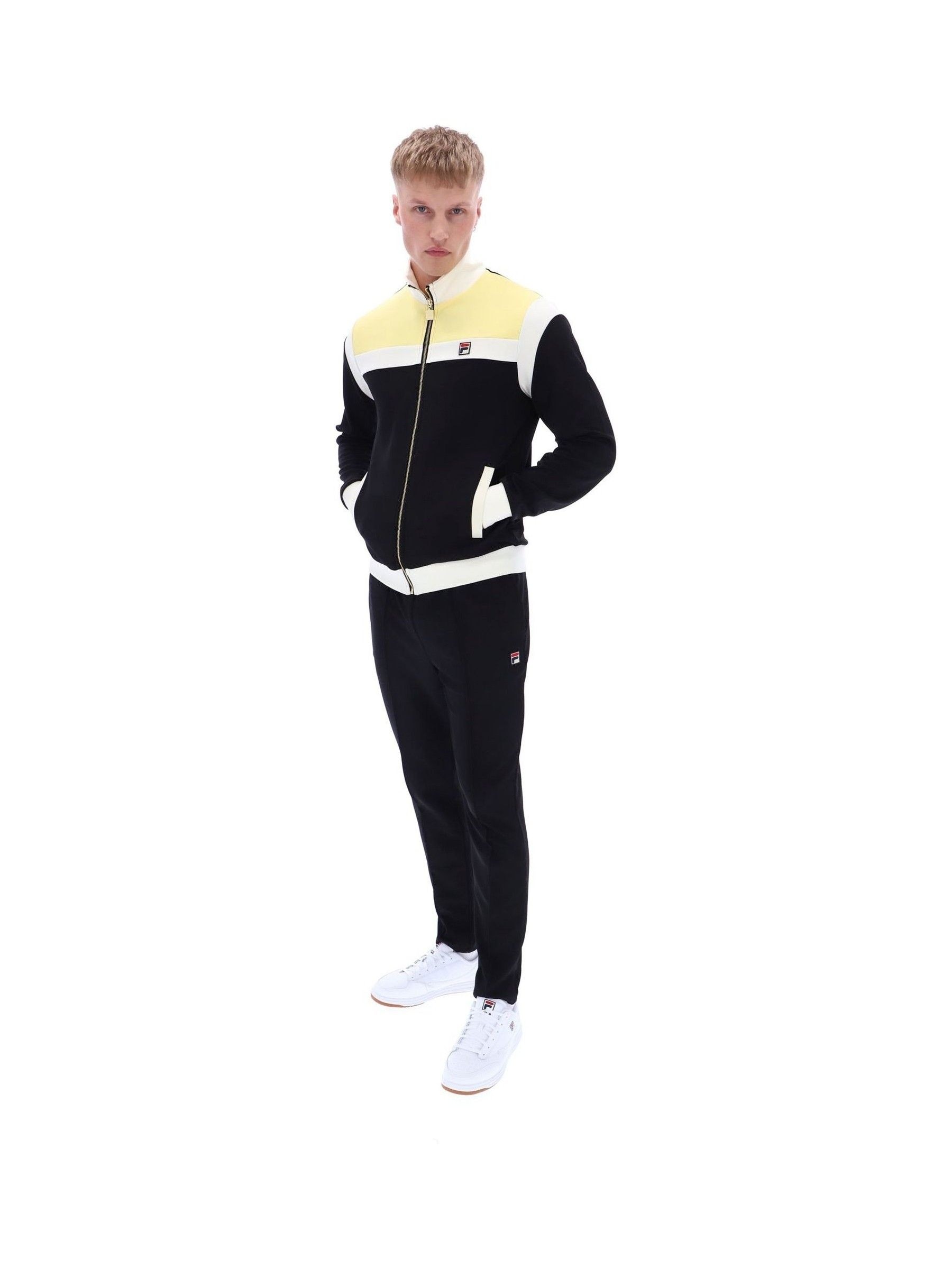 Buy Fila Black Cruz Colourblock Archive Track Jacket from