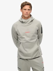 Superdry Grey Tech Logo Loose Hoodie - Image 1 of 6