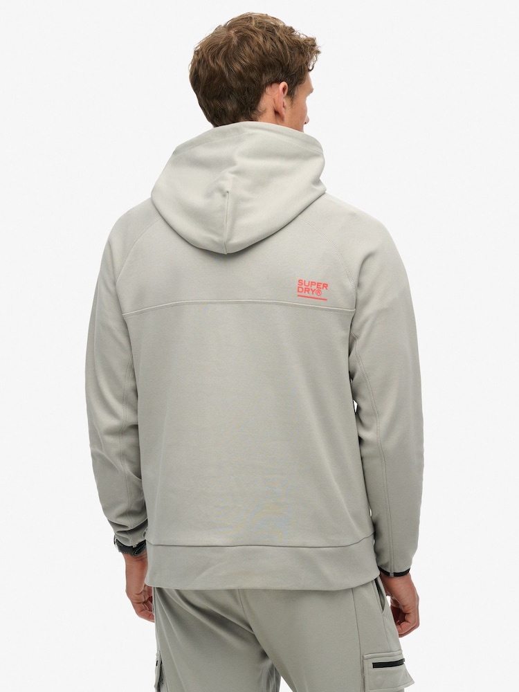 Superdry Grey Tech Logo Loose Hoodie - Image 2 of 6