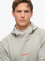 Superdry Grey Tech Logo Loose Hoodie - Image 4 of 6