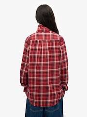 Superdry Red Oversized Vintage Check Shirt - Image 2 of 6