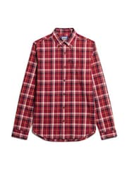 Superdry Red Oversized Vintage Check Shirt - Image 5 of 6