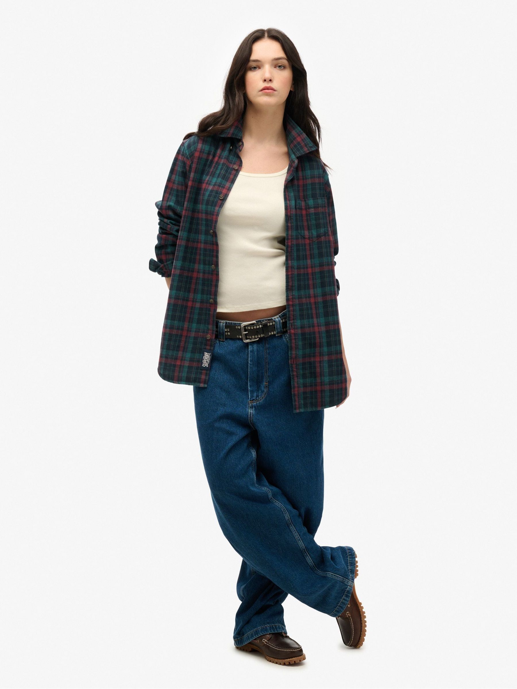 Buy Superdry Blue Oversized Vintage Check Shirt from Next Indonesia