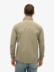 Superdry Green Military Long Sleeve 100% Cotton Shirt - Image 3 of 6