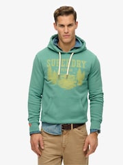 Superdry Green Lo-Fi Outdoor Mono Relaxed Hoodie - Image 1 of 4
