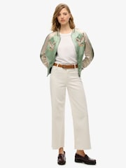 Superdry Green Suikajan Embroidered Bomber Jacket - Image 4 of 5