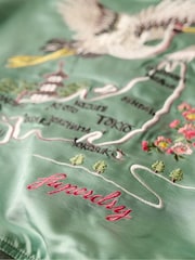 Superdry Green Suikajan Embroidered Bomber Jacket - Image 5 of 5