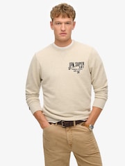 Superdry Nude Workwear Appliqué Sweatshirt - Image 1 of 5