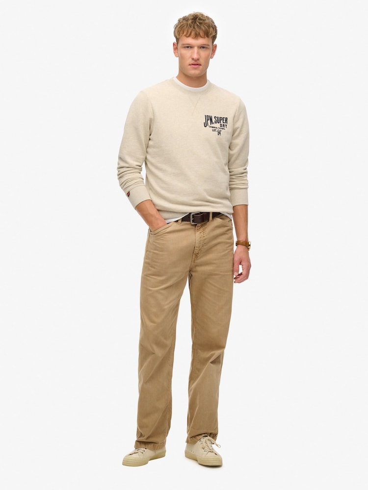 Superdry Nude Workwear Appliqué Sweatshirt - Image 2 of 5