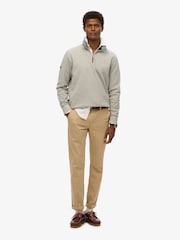Superdry Grey Core Pique Henley Sweatshirt - Image 3 of 5