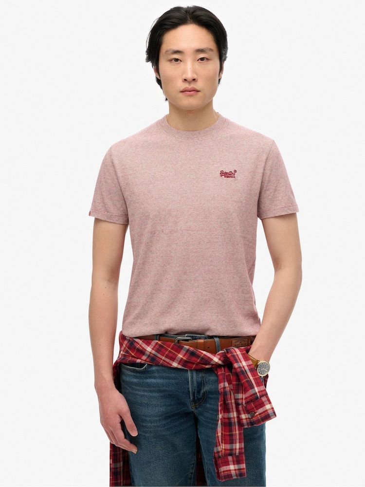 Superdry Pink 100% Cotton Essential Logo T-Shirt - Image 1 of 6