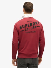 Superdry Red Workwear Appliqué 100% Cotton Sweatshirt - Image 3 of 6