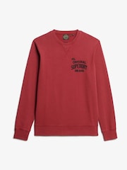 Superdry Red Workwear Appliqué 100% Cotton Sweatshirt - Image 5 of 6
