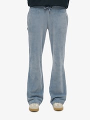 Azul claro - SUPERDRY Velour Wide Leg Joggers - Imagen 4 de 5