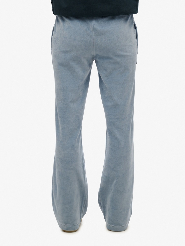 Azul claro - SUPERDRY Velour Wide Leg Joggers - Imagen 5 de 5