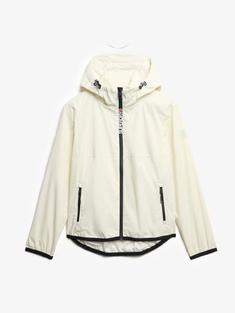 Blanco - Superdry Hooded Logo Windbreaker Jacket - Imagen 5 de 5