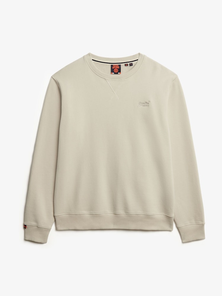 Superdry Nude Essential Logo Crew Sweatshirt - Image 3 of 3