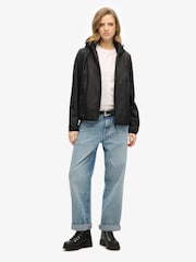 Negro - Superdry Hooded Logo Windbreaker Jacket - Imagen 4 de 5