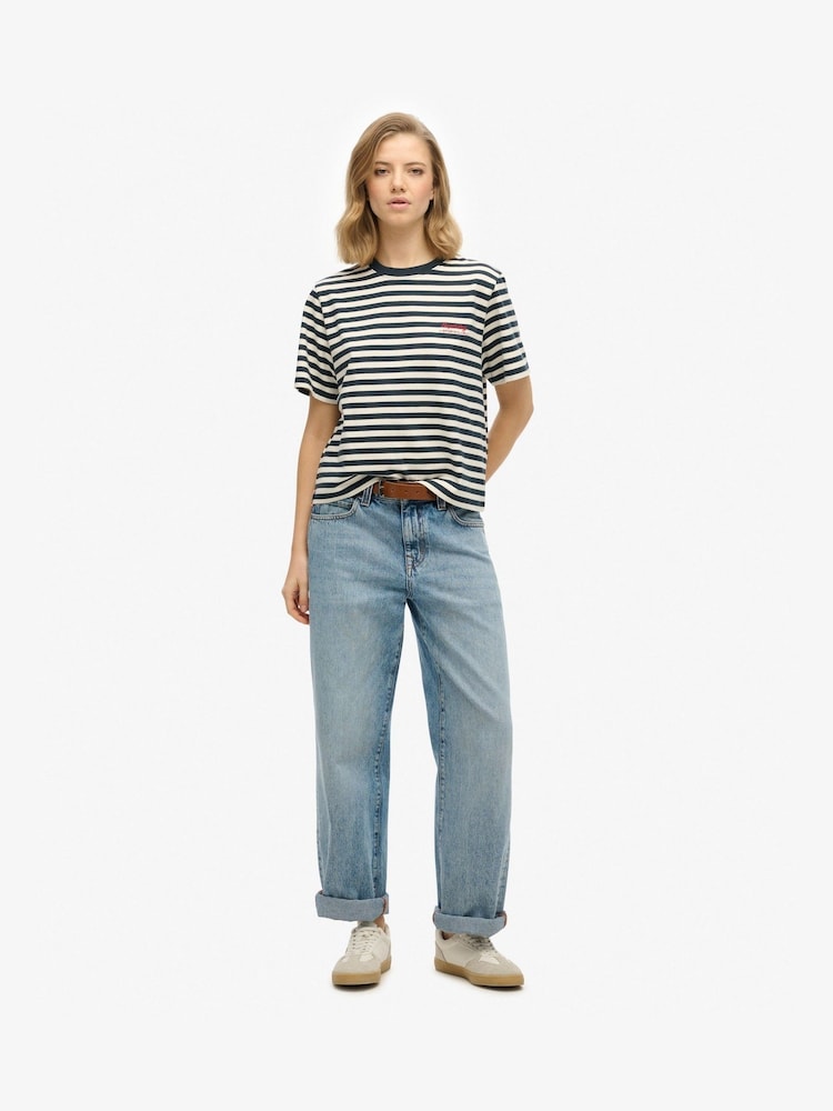 Superdry Light Blue Country Club Plain T-Shirt - Image 3 of 6