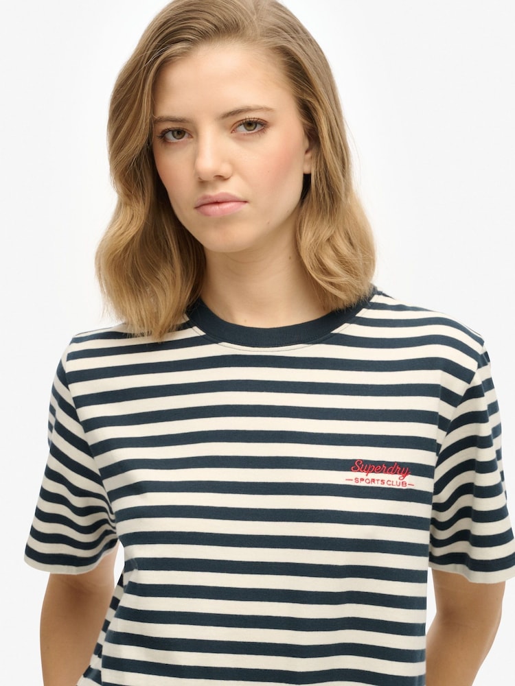 Superdry Light Blue Country Club Plain T-Shirt - Image 4 of 6
