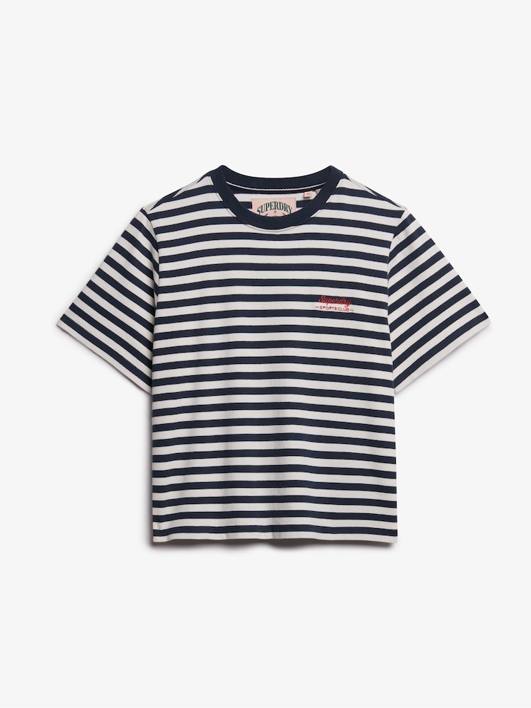 Superdry Light Blue Country Club Plain T-Shirt - Image 5 of 6