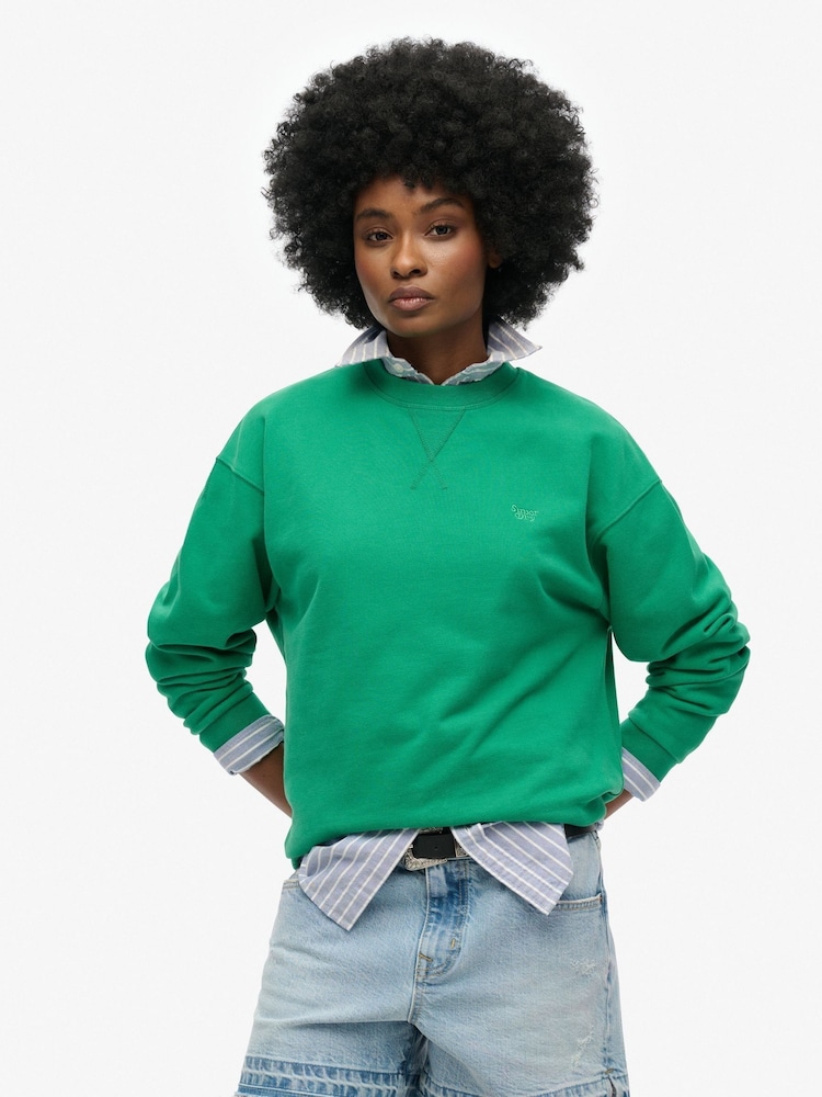 Superdry Green Studios Crew Sweatshirt - Image 1 of 5