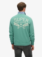 Superdry Green Lo-Fi Outdoor Mono Relaxed Crew 100% Cotton Sweatshirt - Image 3 of 6