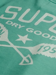 Superdry Green Lo-Fi Outdoor Mono Relaxed Crew 100% Cotton Sweatshirt - Image 6 of 6